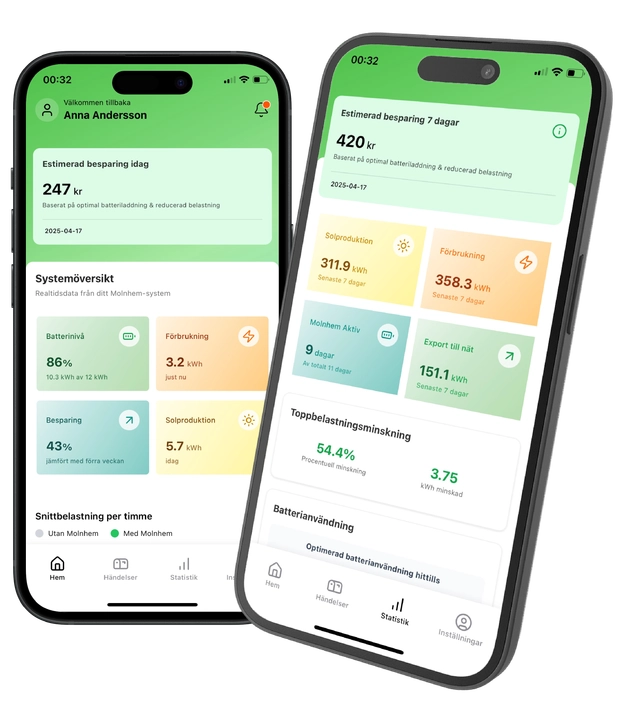 Molnhem App Mockup